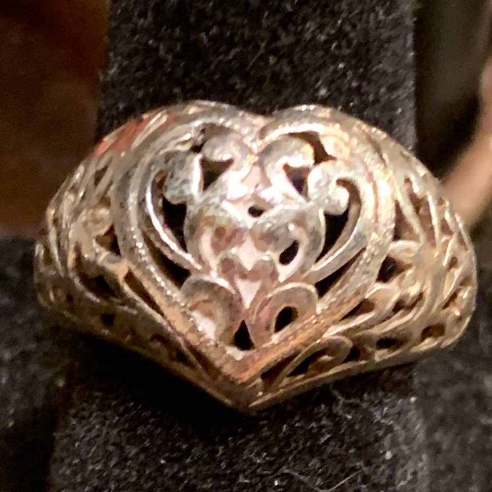 Sterling 925 Filigree cut-out Heart